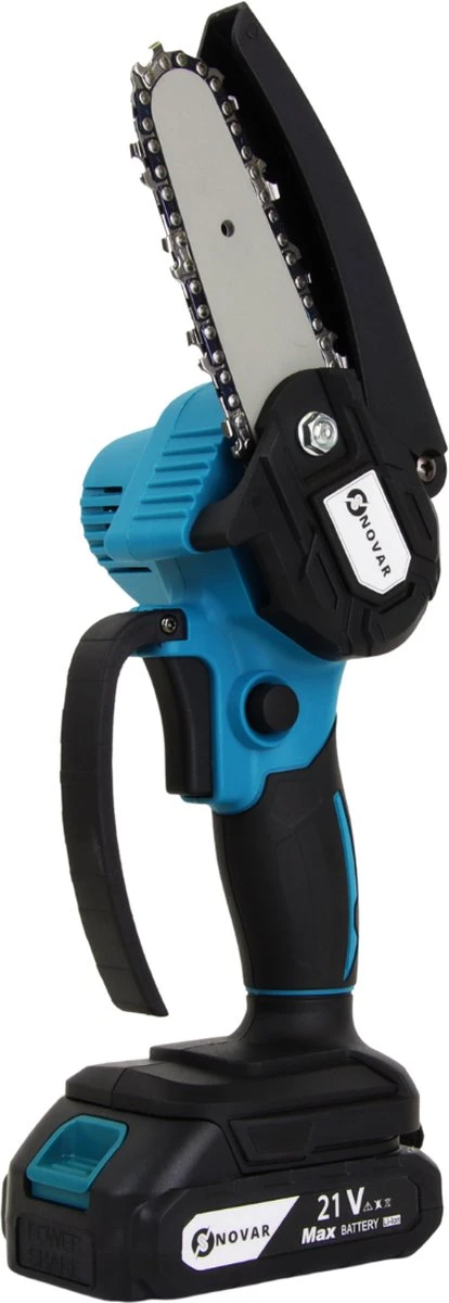 NovarGarden® Mini Kettingzaag NG1 - Met 2x Accu - Takkenzaag - Snoeizaag - Electrisch - Handzaag - Boomzaag - 21V 6 NovarGarden® Mini Kettingzaag NG1 - Met 2x Accu - Takkenzaag - Snoeizaag - Electrisch - Handzaag - Boomzaag - 21V - Afbeelding 4