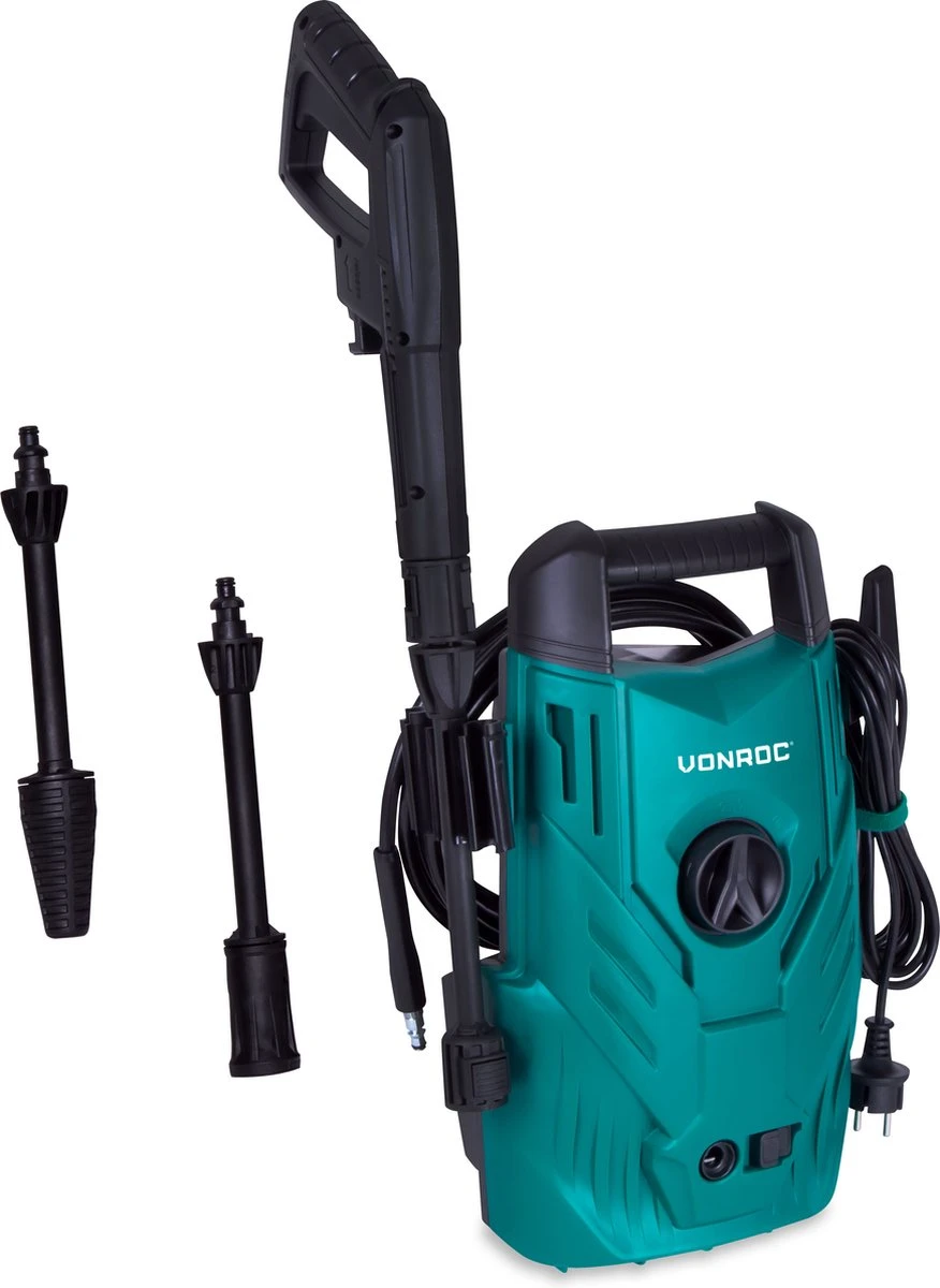 VONROC Hogedrukreiniger V14C-1 - 1400W – 110 Bar – 390 L/h – Compact - Incl. 5m Slang, Spuitstukken En Accessoires 3 VONROC Hogedrukreiniger V14C-1 - 1400W – 110 Bar – 390 L/h – Compact - Incl. 5m Slang, Spuitstukken En Accessoires