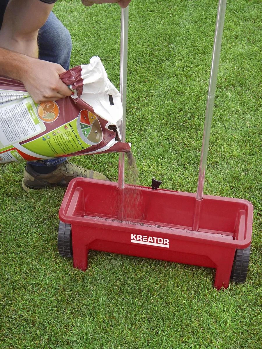 Kreator KRTGR9001 Strooiwagen - 45 Cm Strooibreedte - 12 Liter Inhoud 4 Kreator KRTGR9001 Strooiwagen - 45 Cm Strooibreedte - 12 Liter Inhoud - Afbeelding 2