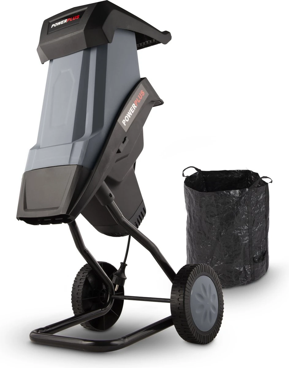 Powerplus POWEG5011 Elektrische Hakselaar Versnipperaar - 2400W - Max. Ø40mm - Incl. Duwstok, Wielen En 50L Opvangzak - Heggen, Bomen En Haag - Tuinonderhoud 2 Powerplus POWEG5011 Elektrische Hakselaar Versnipperaar - 2400W - Max. Ø40mm - Incl. Duwstok, Wielen En 50L Opvangzak - Heggen, Bomen En Haag - Tuinonderhoud