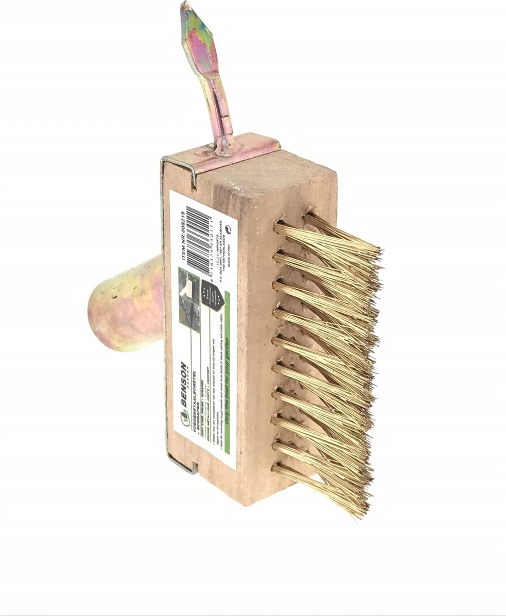 Benson Onkruidborstel - Voegenkrabber - Onkruidkrabber - Zonder Steel - Messing - Met Haak 8 Benson Onkruidborstel - Voegenkrabber - Onkruidkrabber - Zonder Steel - Messing - Met Haak - Afbeelding 6